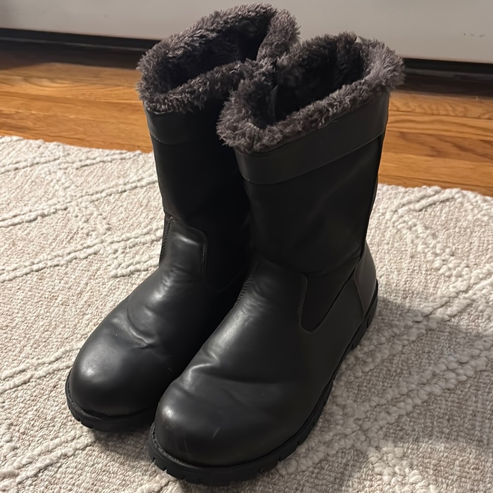 Black Fur-Lined Boots